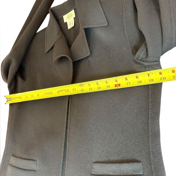 Talbots Black Wool Blazer Jacket Open Front Old Money Womens Size 8 - Picture 9 of 9